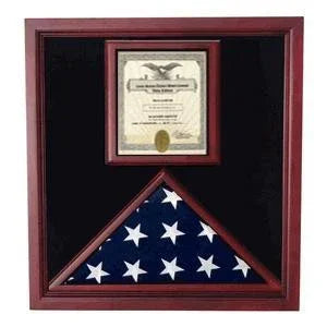Award and flag display case display Case - Size 5'x8' flag