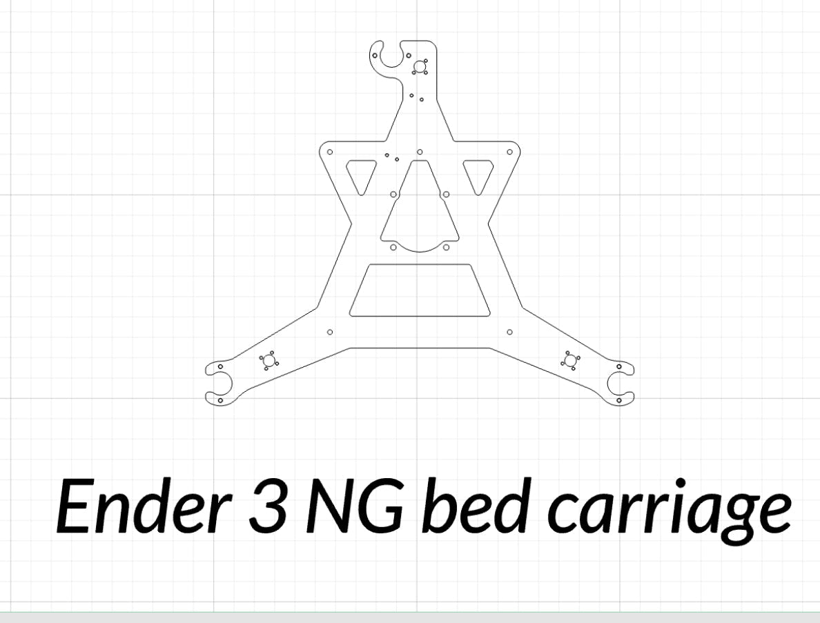 Ender 3 NG Bed Carriage by Honeybadger