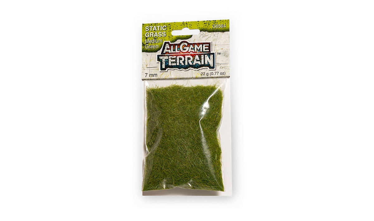 Woodland Scenics G6584 All Game Terrain Static Grass 7mm Tall Medium Green