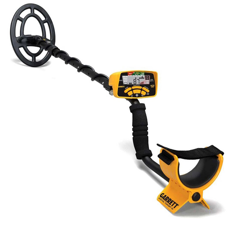 Garrett Ace 300 Metal Detector 7" x 10" Coil, Headphones w/Volume Control & More