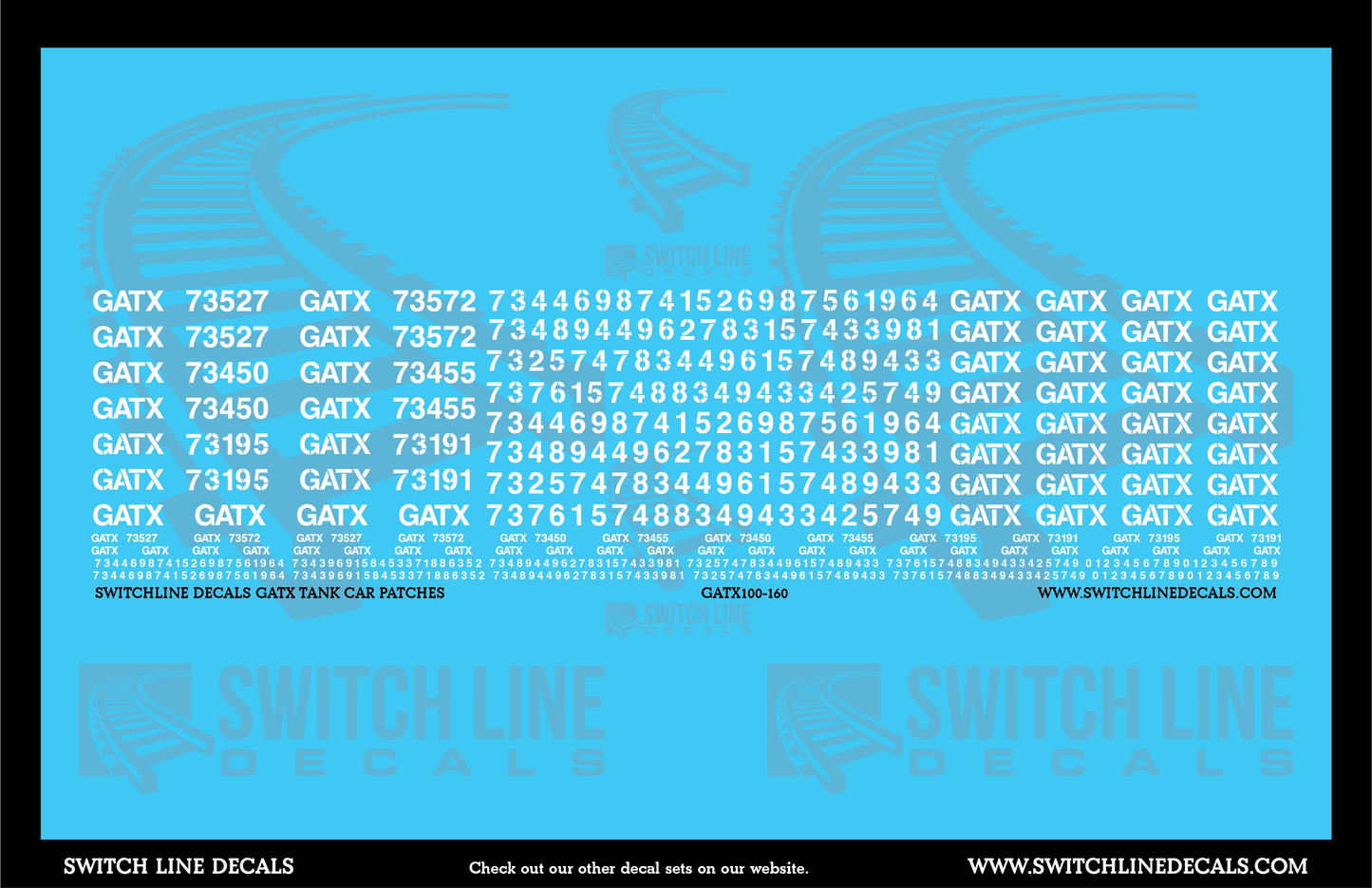 N Scale GATX Tank Car Patch Decal Set