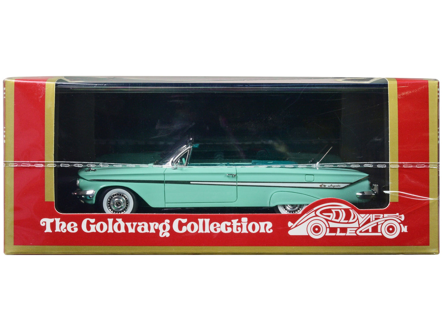 1961 Chevrolet Impala Convertible Light Green with Green Interior Limited Edition to 240 pieces Worldwide 1/43 Model Car by Goldvarg Collection free shipping USA