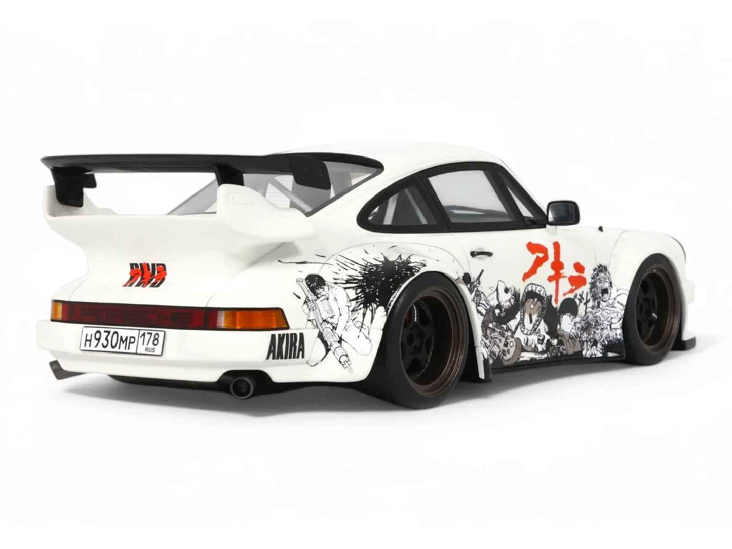 2024 RWB Akira White with Graphics "Akira" (1988) Movie 1/18 Model Car by GT Spirit
