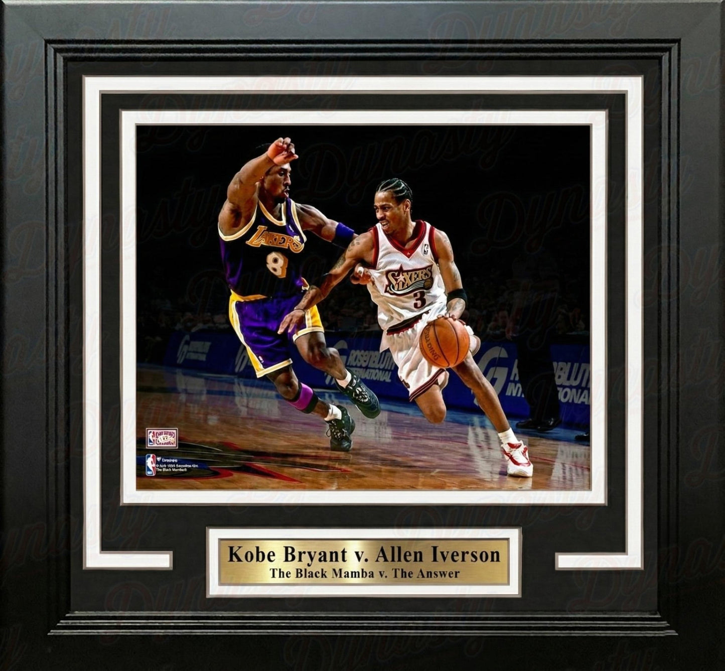 Kobe Bryant v. Allen Iverson 8" x 10" Framed Basketball Legends Photo