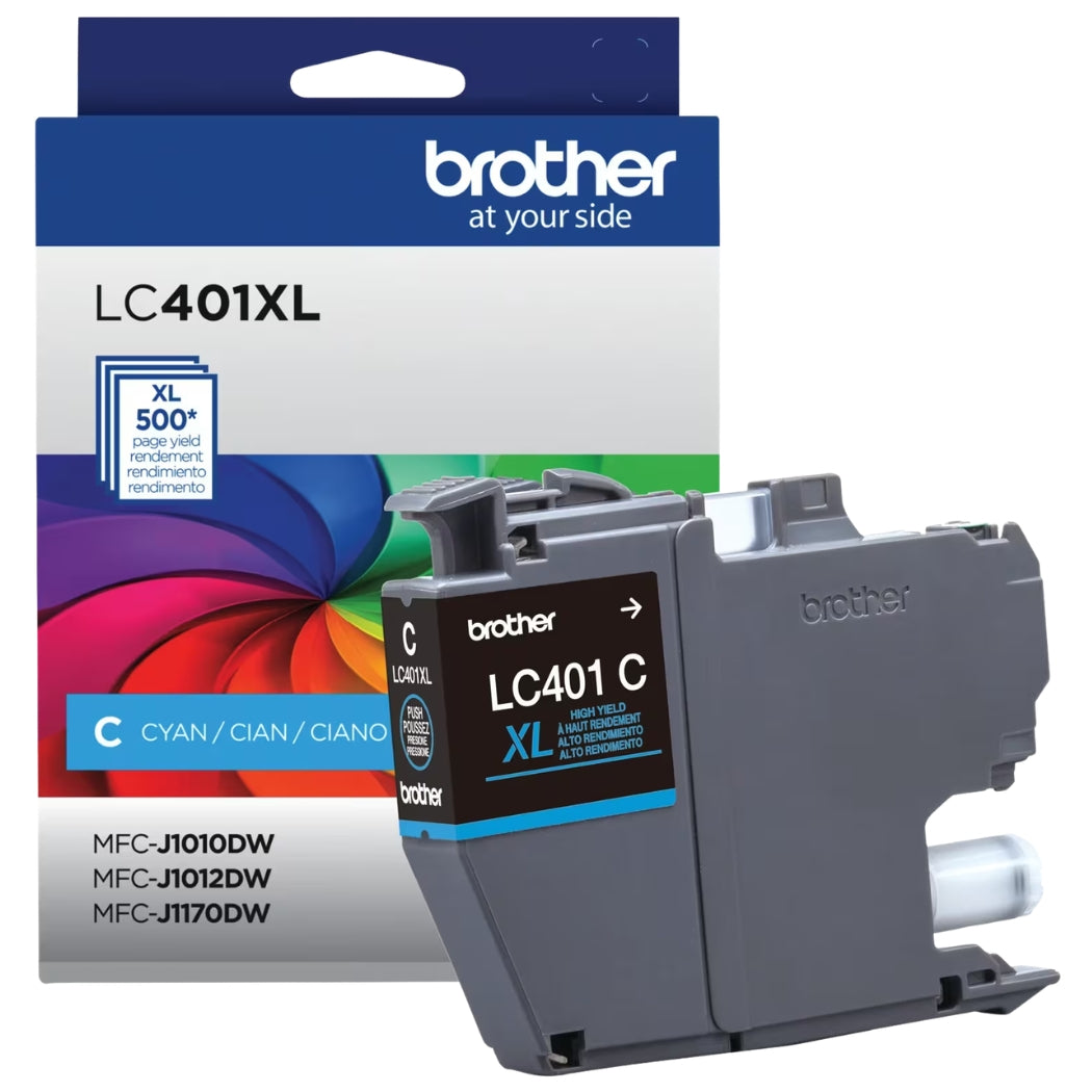 New, Pre-Owned - Brother LC401XL High Yield Cyan Ink Cartridge