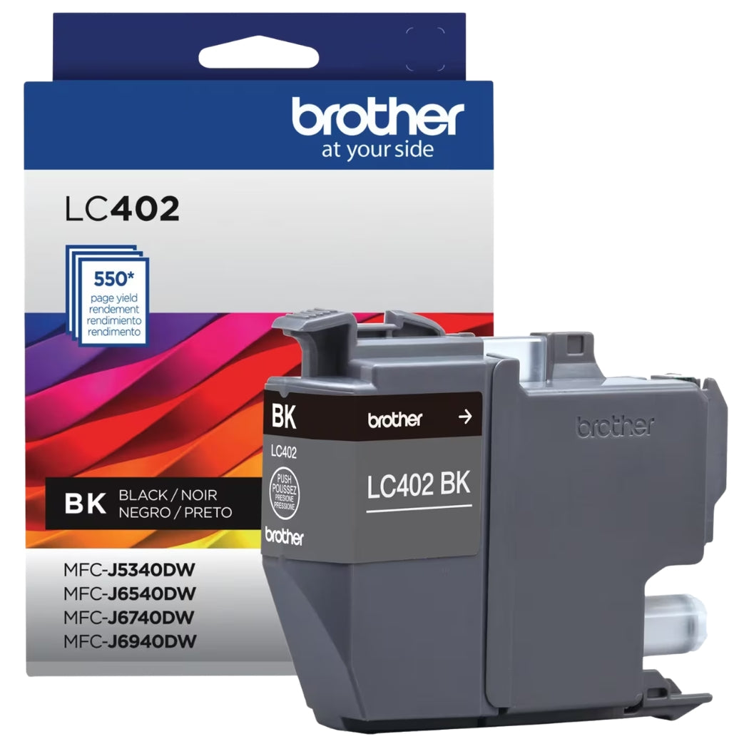New, Pre-Owned - Brother LC402BK Standard Yield Black Ink Cartridge