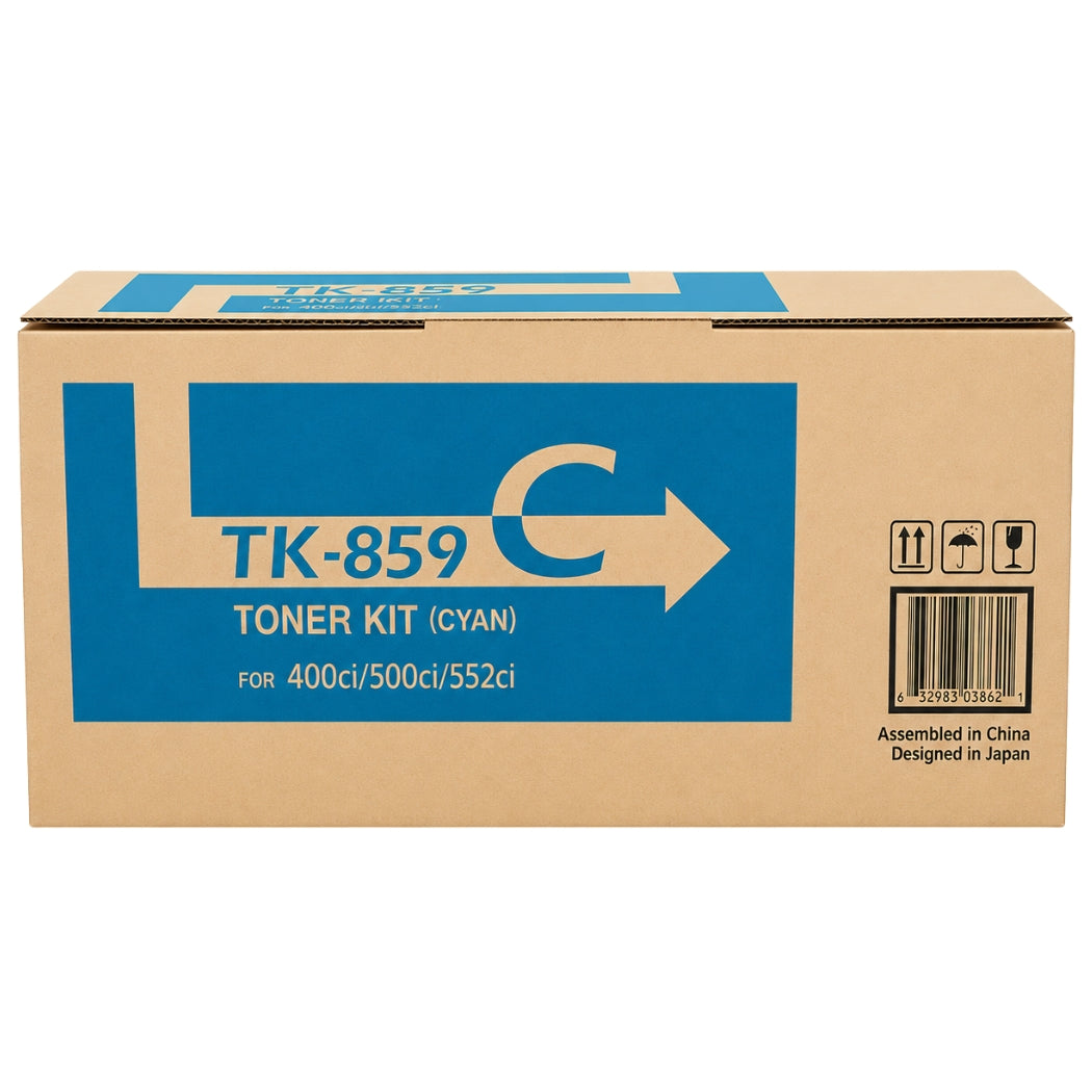 New, Pre-Owned - Kyocera TK-859 Standard Yield Cyan Toner Cartridge, TK-859C