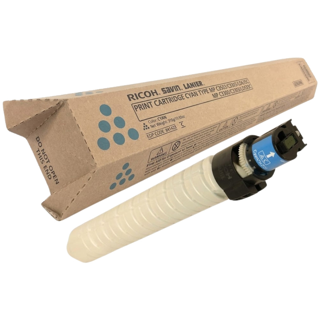 New, Pre-Owned - Ricoh MP C3501/C9135 Standard Yield Cyan Toner Cartridge, 841423