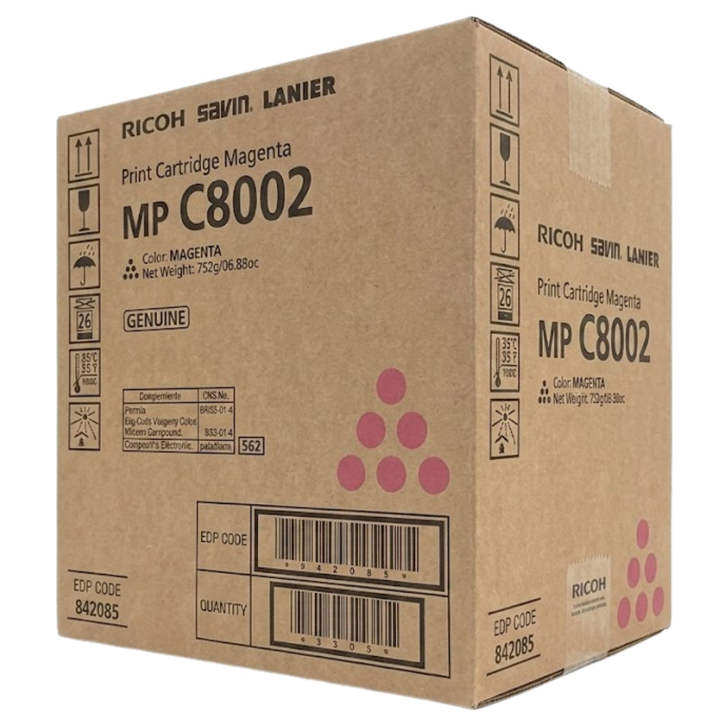 New, Pre-Owned - Ricoh MP C8002 High Yield Magenta Toner Cartridge, 842085
