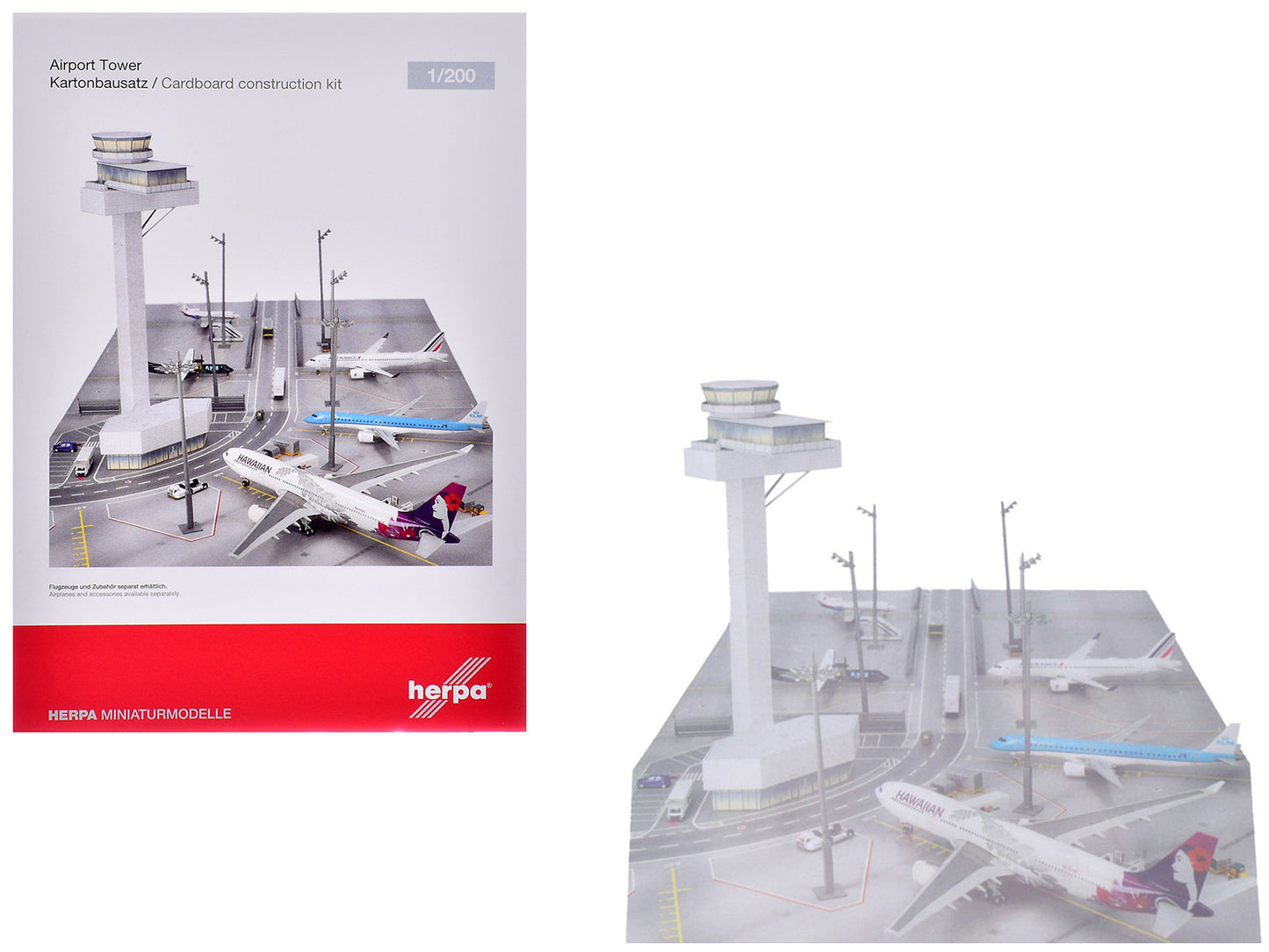 Airport Tower Cardboard Foldable Diorama for 1/200 Scale Models by Herpa free shipping USA