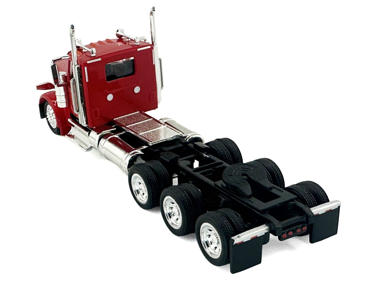 Peterbilt 589 3-Axel Day Cab Red 1/87 (HO) Plastic Model Car by HO Logistics