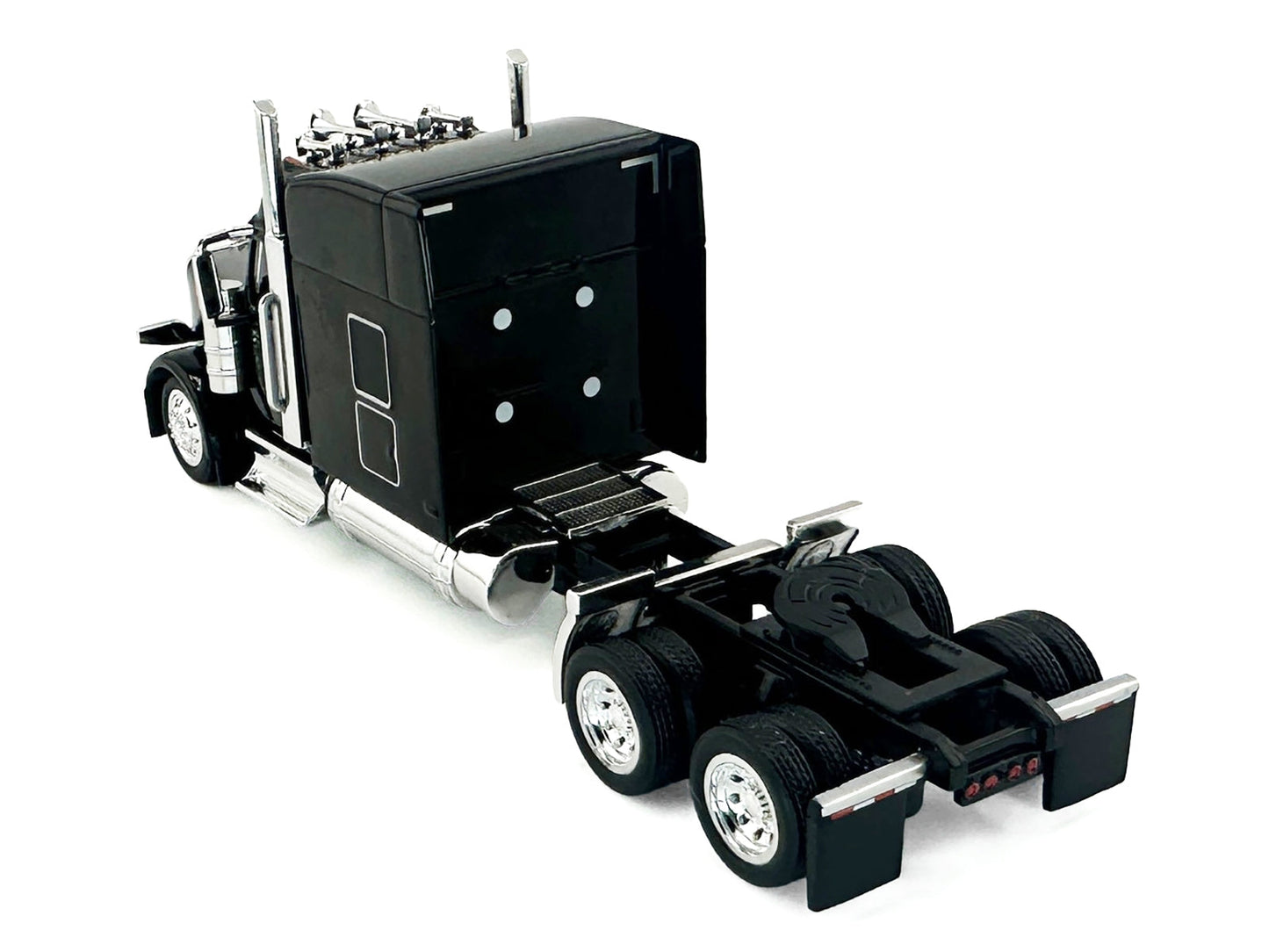 Peterbilt 589 with Stand Up Sleeper Cab Black 1/87 (HO) Plastic Model Car by HO Logistics