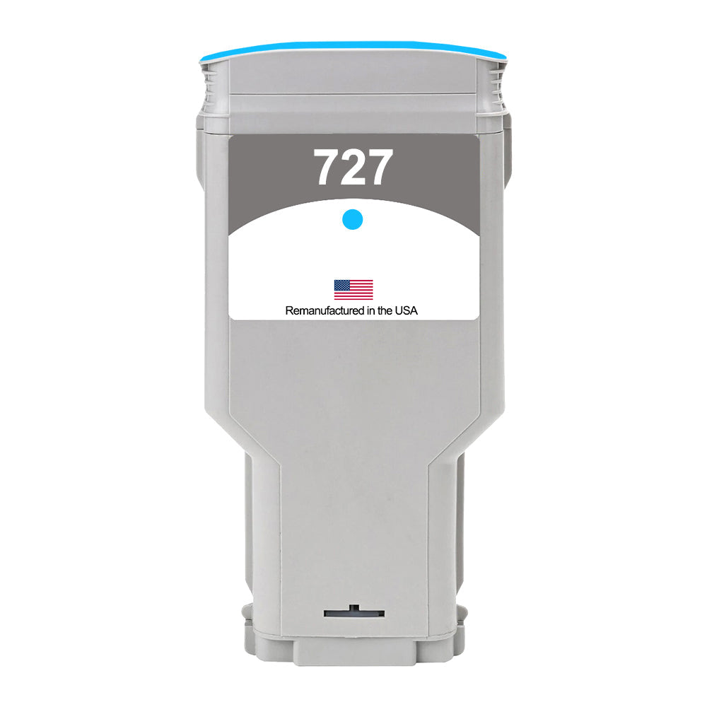 U.S. Remanufactured HP 727XL 300ml (F9J76A) Cyan Ink Cartridges