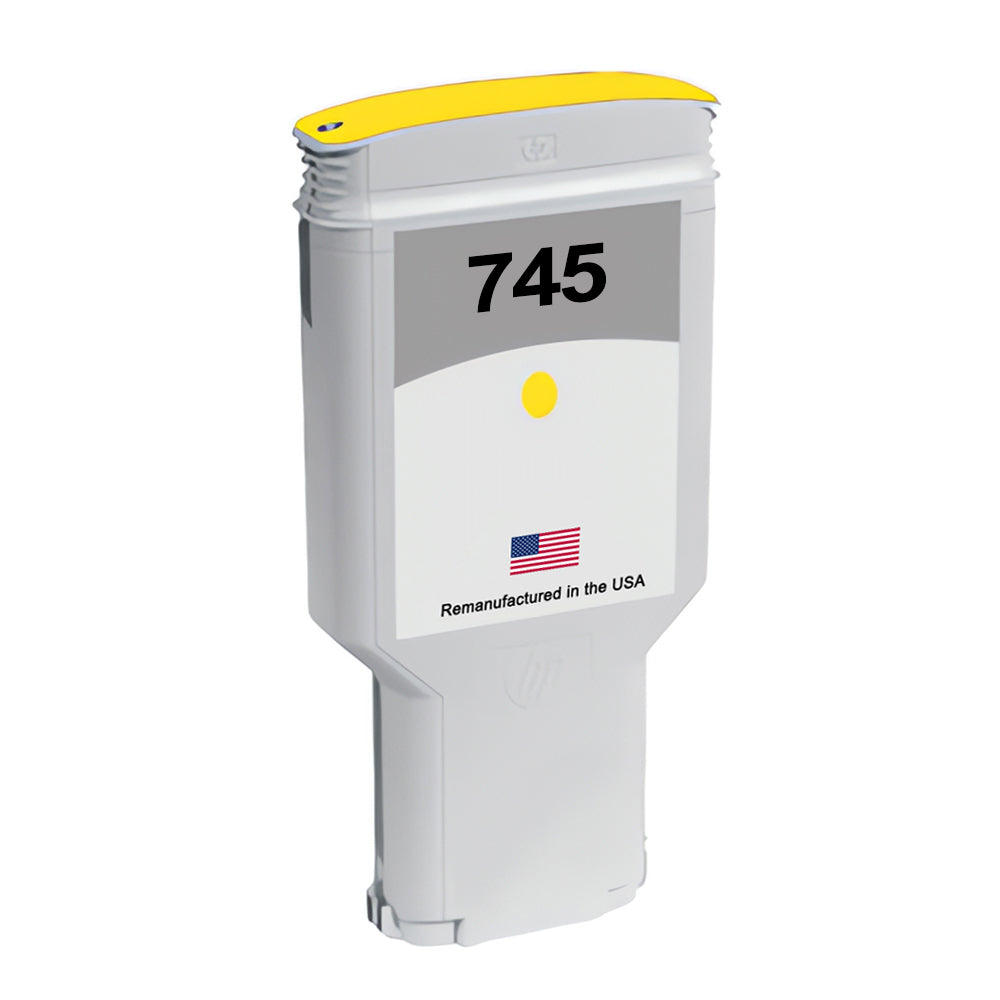 US Remanufactured for HP 745 300mL (F9K02A) Yellow Ink Cartridge, F9K02A