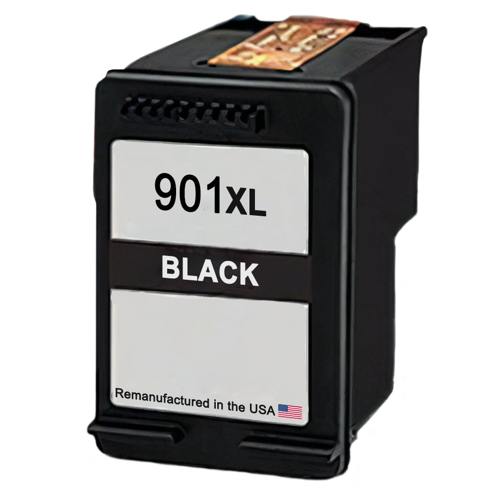 U.S. Remanufactured for HP 901XL (CC654AN) Black Ink Cartridge