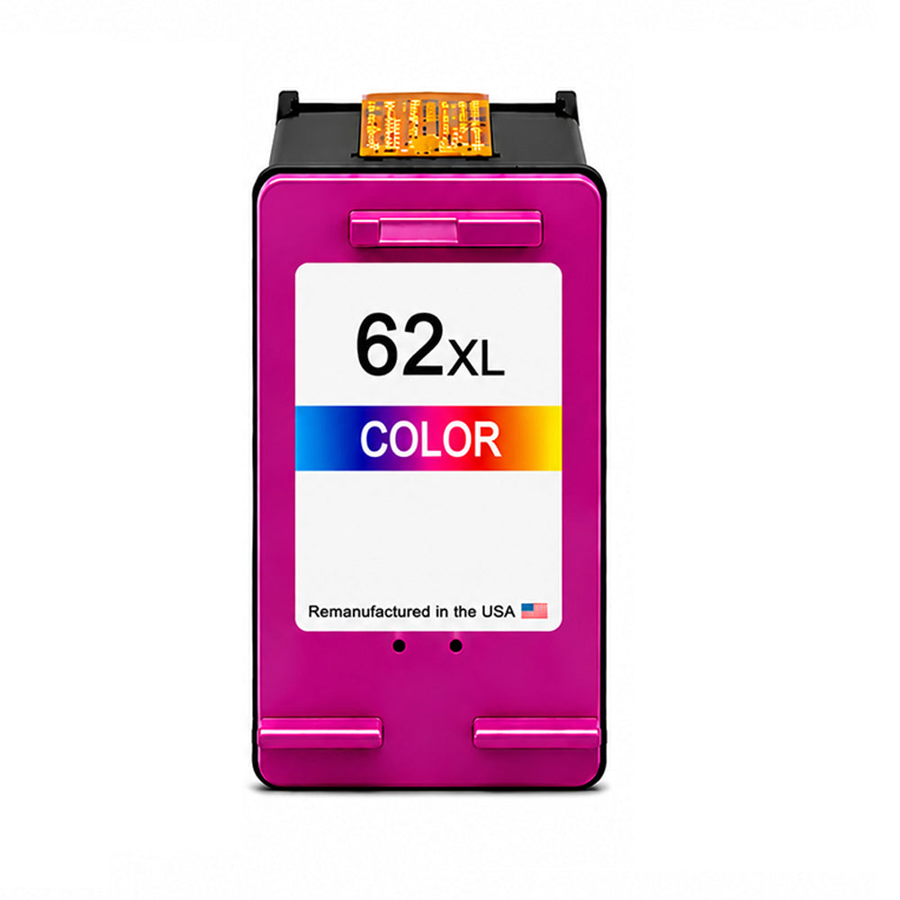 U.S. Remanufactured for HP 62XL (C2P07AN) Tri-Color Ink Cartridges