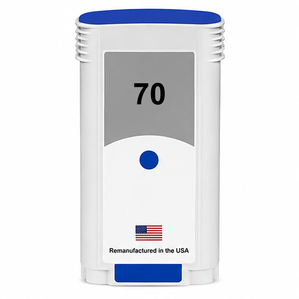 U.S. Remanufactured for HP 70 130-ml (C9458A) Blue Ink Cartridge