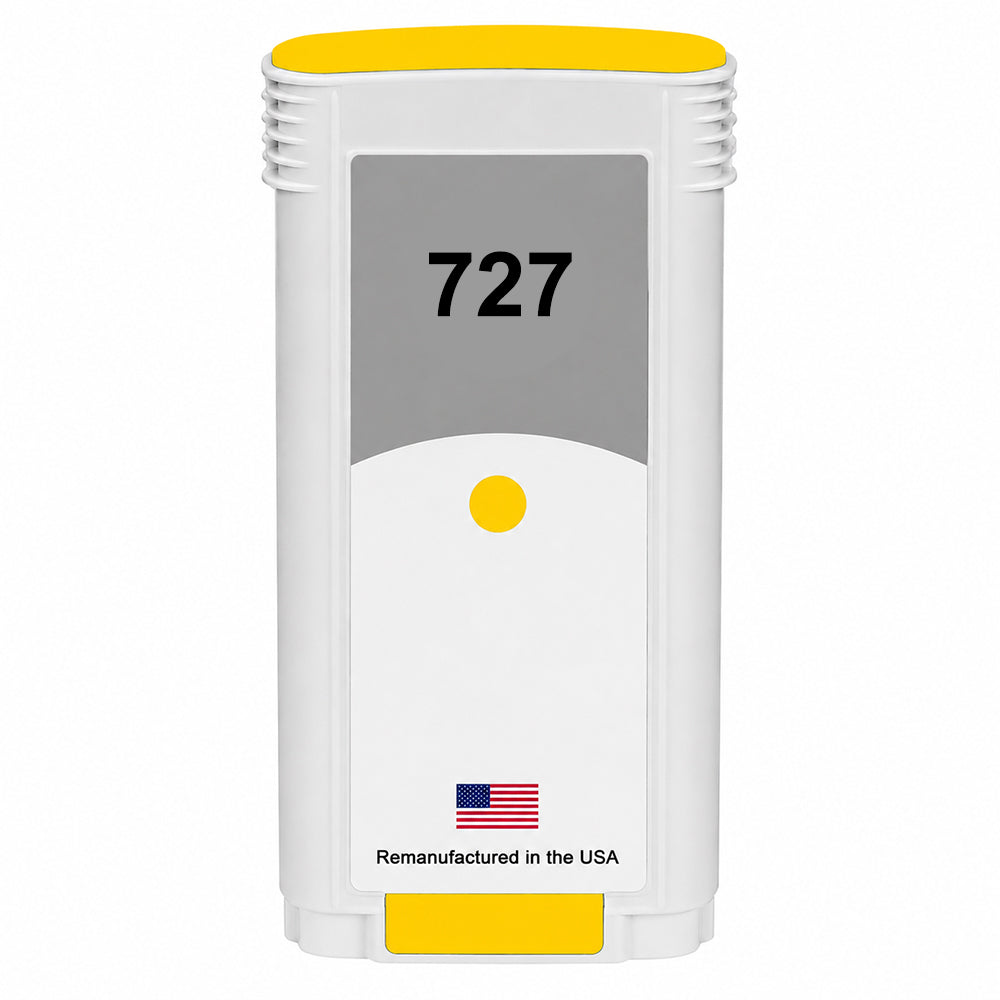 U.S. Remanufactured for HP 727 130ml (B3P21A) Yellow Ink Cartridges