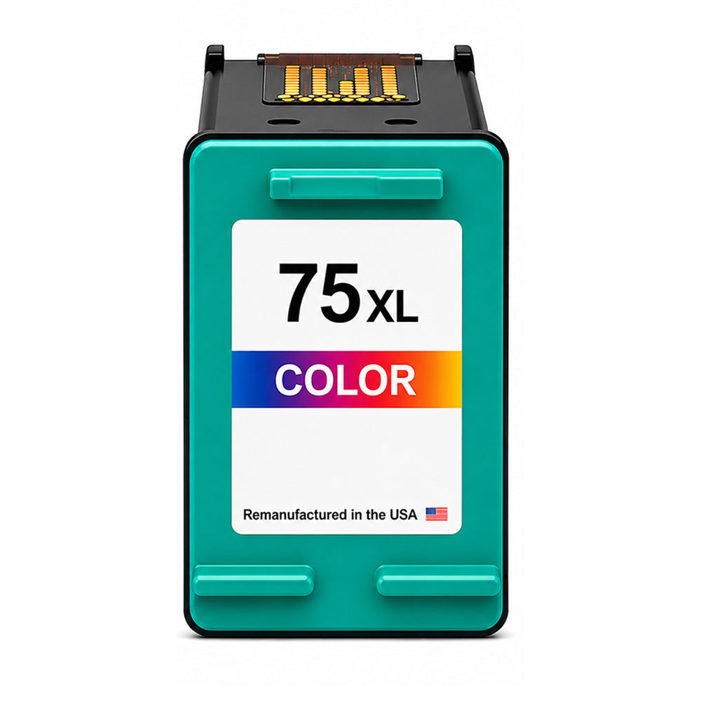 U.S. Remanufactured for HP 75XL (CB338WN) Tri-Color Ink Cartridge