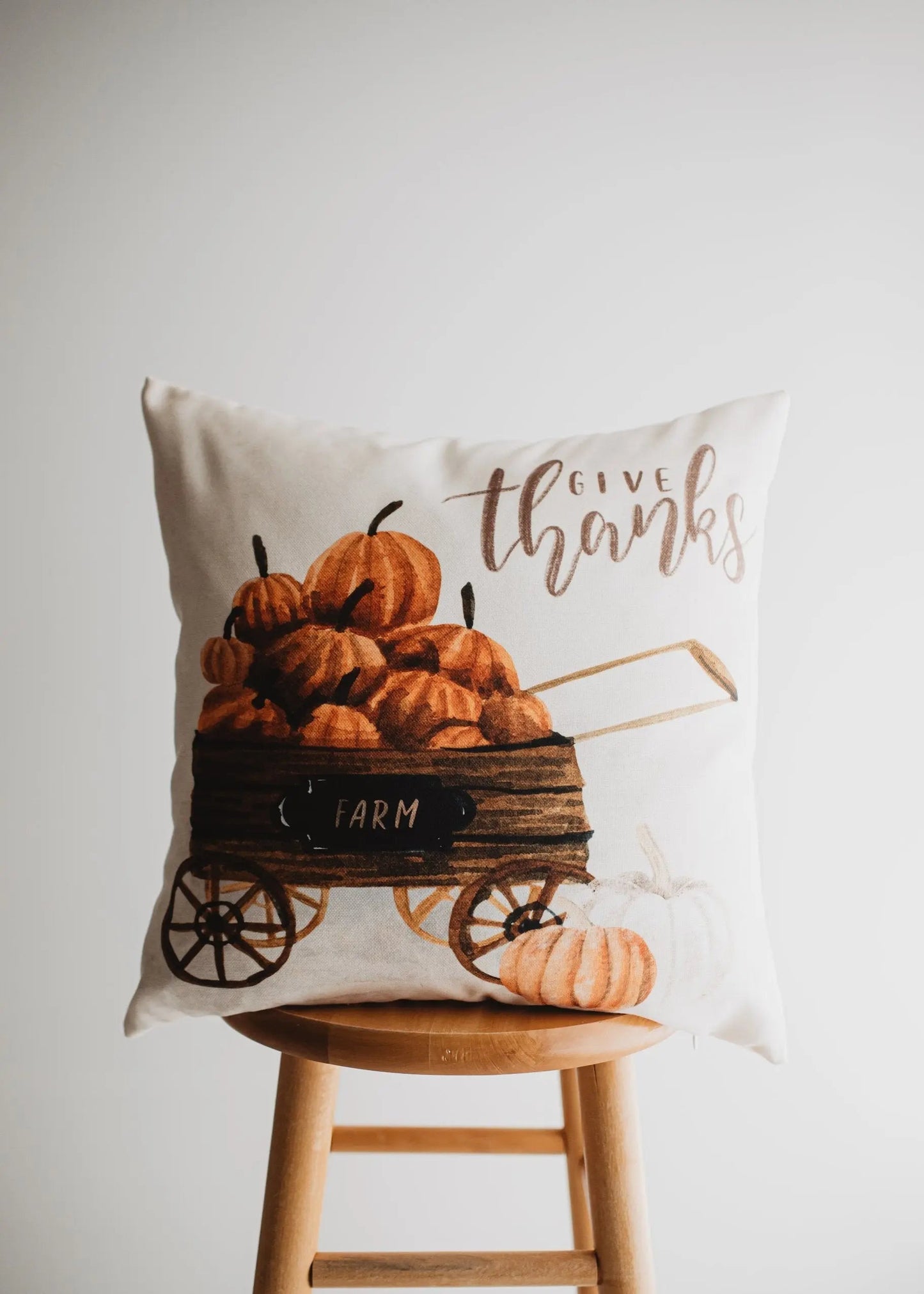 Harvest Time Pillow Cover | Pumpkin Wagon Pillow | Farmhouse Pillows | Country Decor | Fall Throw Pillows | Cute Throw Pillows | Gift by UniikPillows