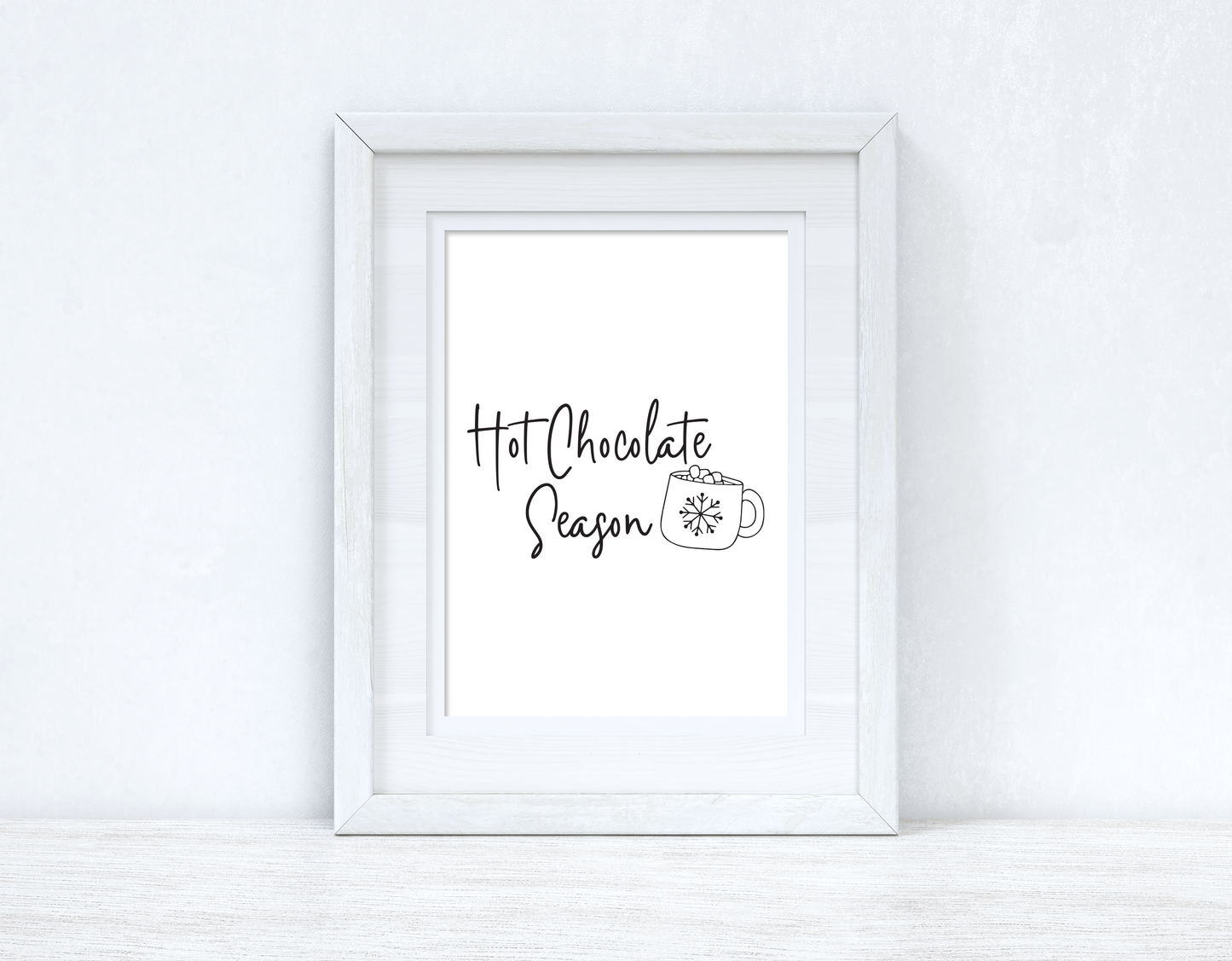 Hot Choc Season Autumn Seasonal Wall Home Decor Print by WinsterCreations™ Official Store