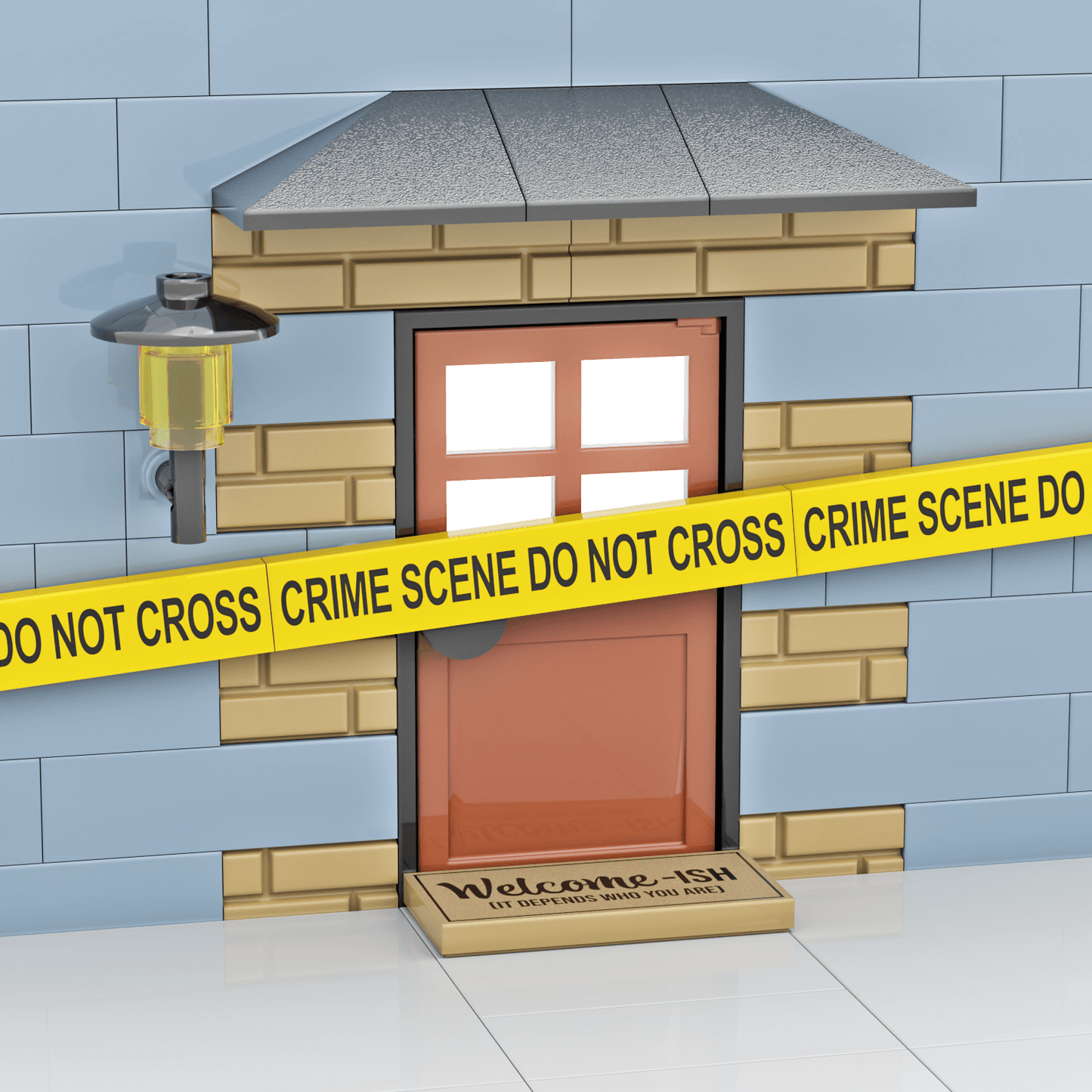 Yellow Police Crime Scene Tape - Custom Printed - Made Using a LEGO® Part