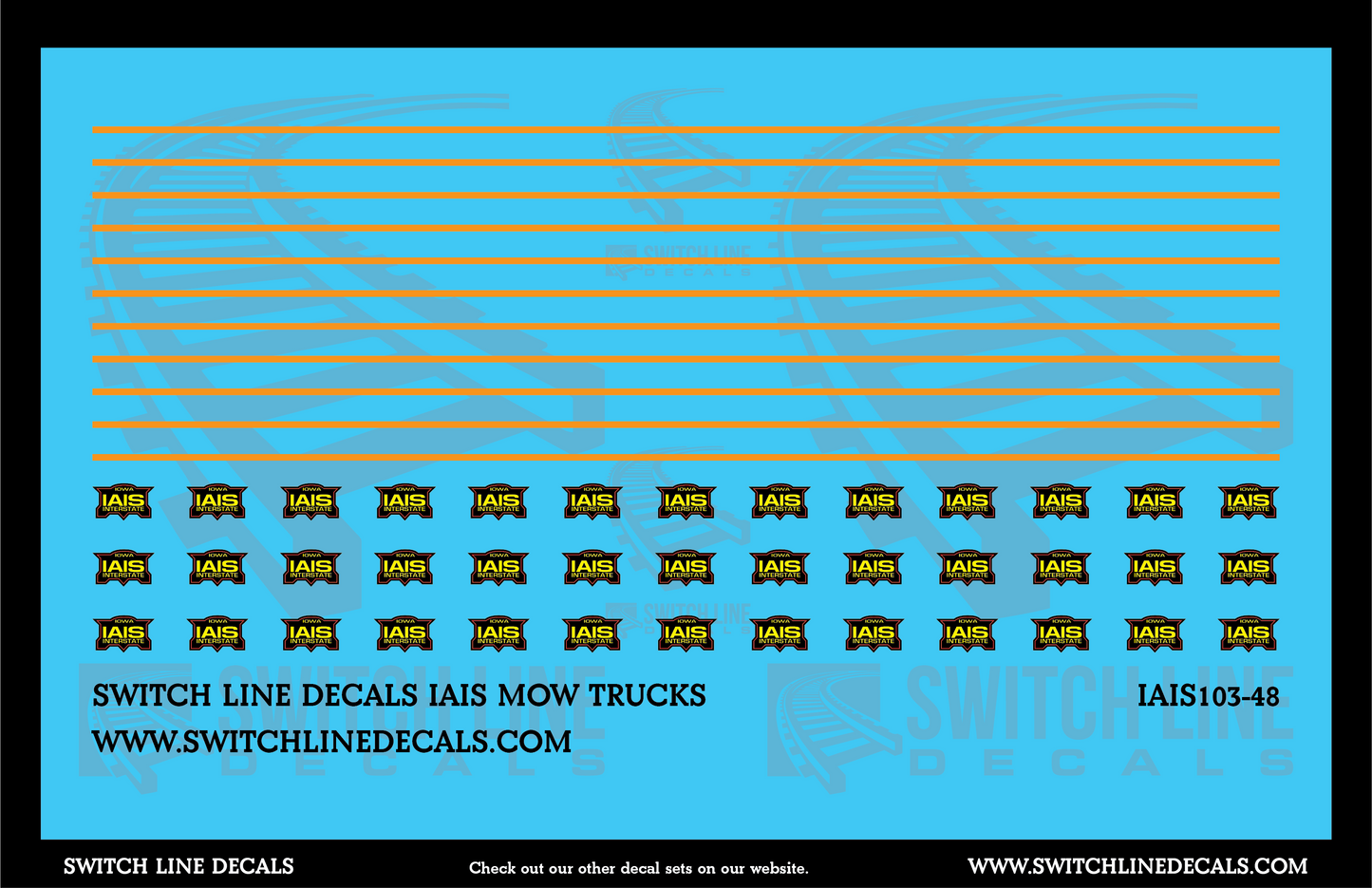 O Scale Iowa Interstate MOW Trucks Decal Set