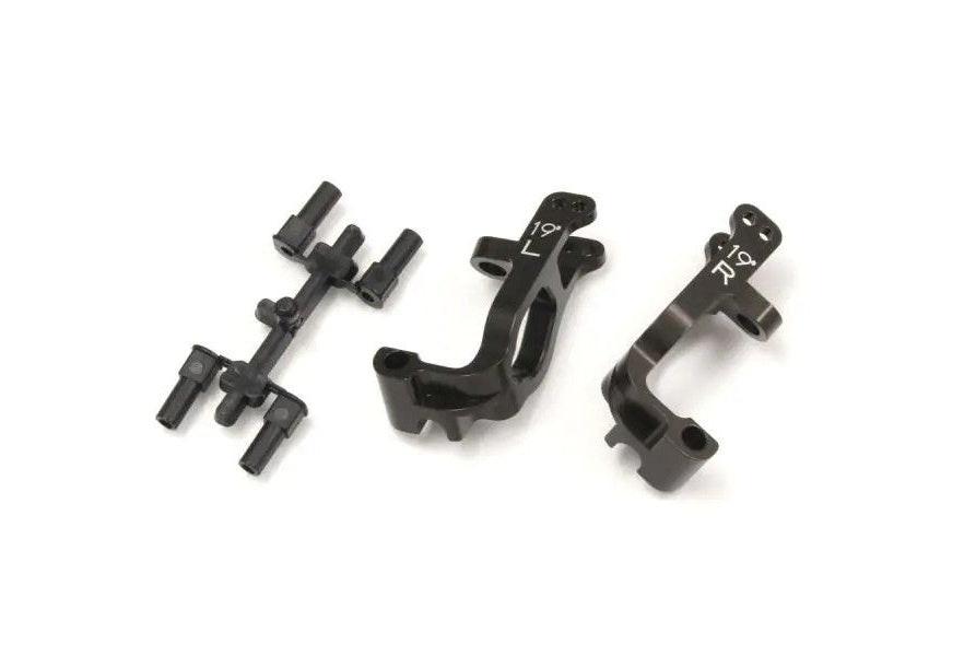 Kyosho IFW461B Al Front Hub Carrier Set (L,R/19°/Gunmetal/MP9)