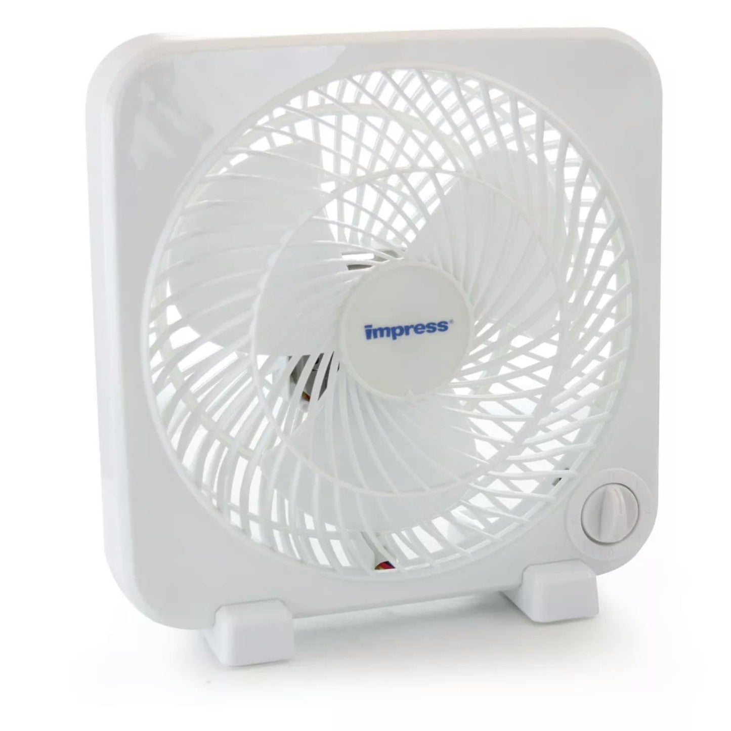 Impress 9-Inch 3-Speed Box Fan - White - 9 inch