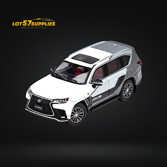 GCD Lexus LX600 Sport White & Gray 1:64