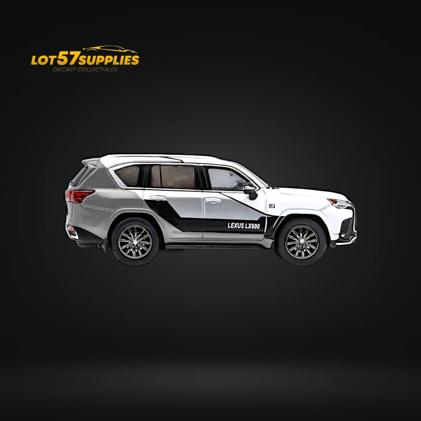 GCD Lexus LX600 Sport White & Gray 1:64