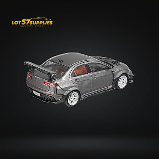 CM Model Mitsubishi Lancer Evolution X Varis Wide Body Gray 1:64