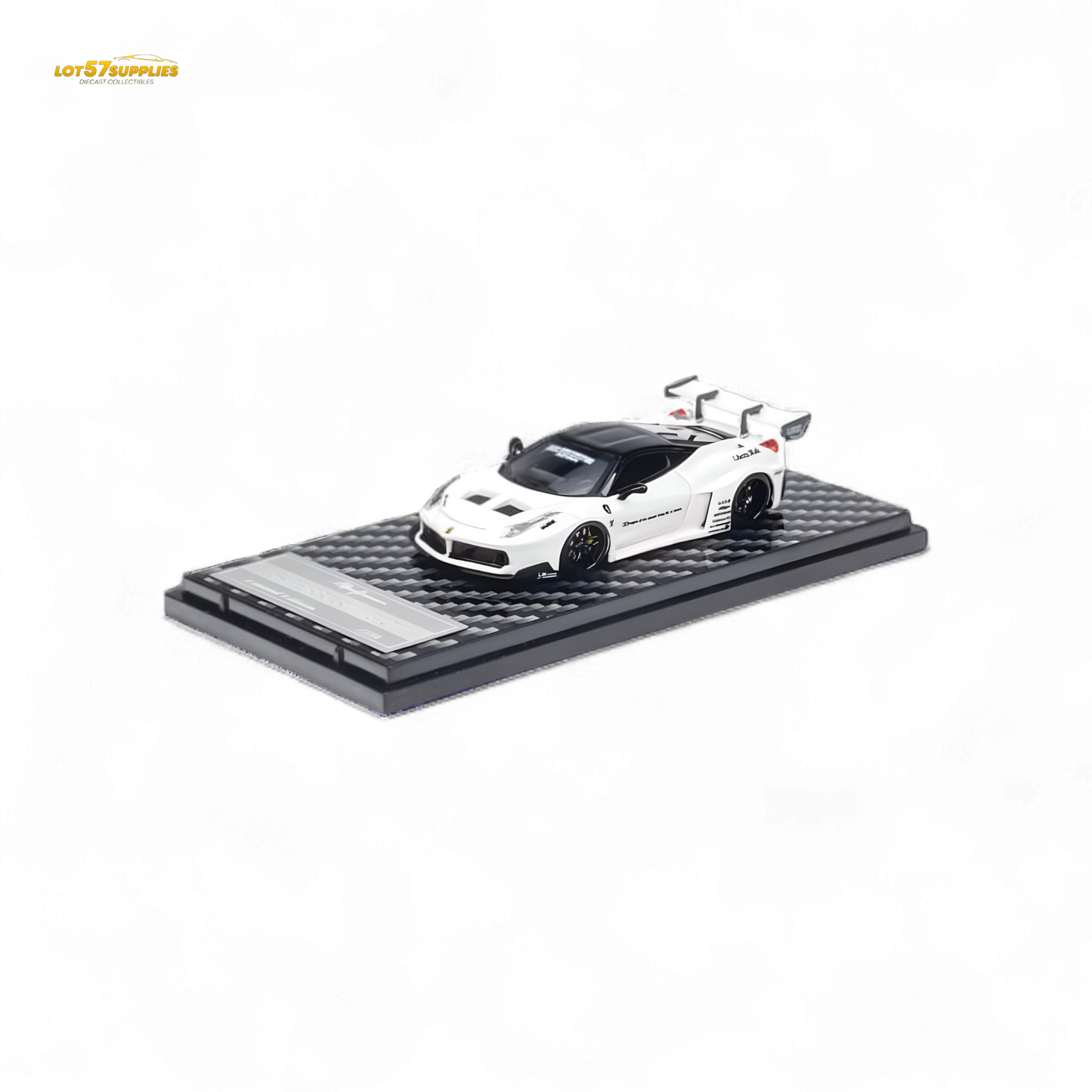 QIDIAN Ferrari 458 LBWK GT White 1:64