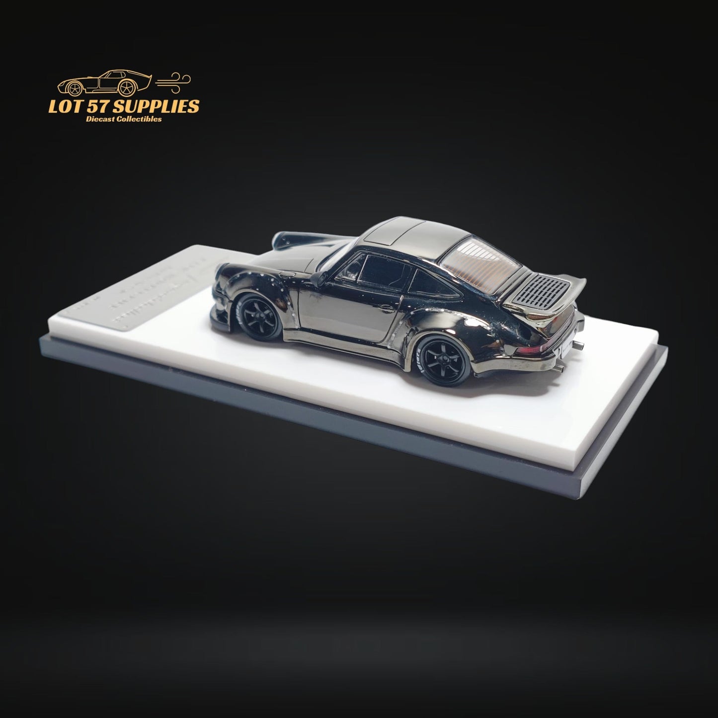 MC Porsche RWB 930 Chrome Gunmetal Gray Diecast 1:64