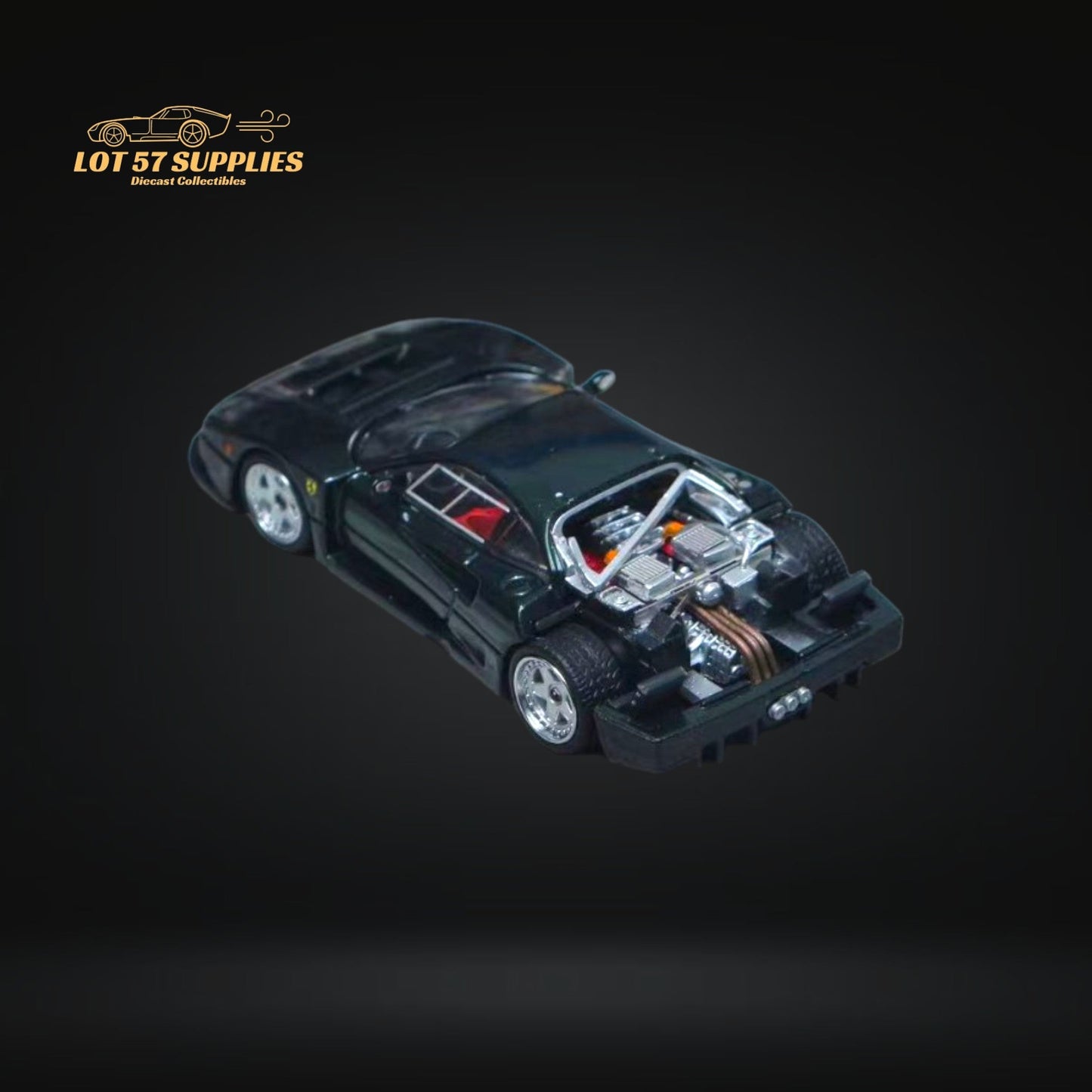 Stance Hunters Ferrari F40 LM British Green 1:64