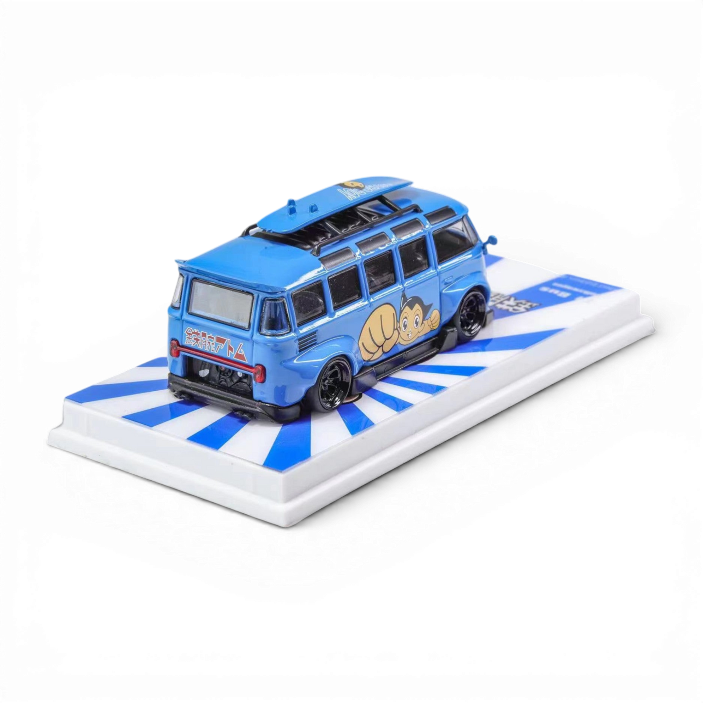 Flame VW Volkswagen T1 Astro Boy Blue 1:64