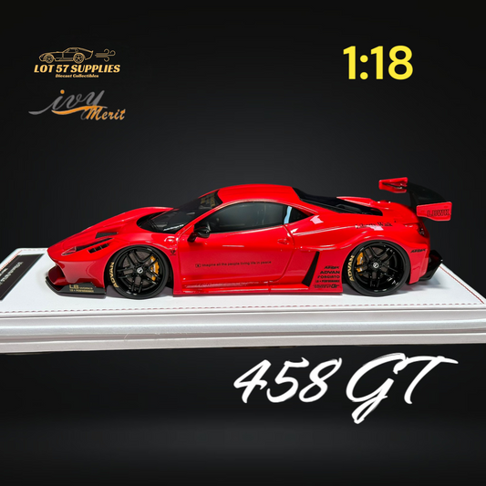 IVY MERIT Ferrari 458 GT Rosso Red LBWK 1:18