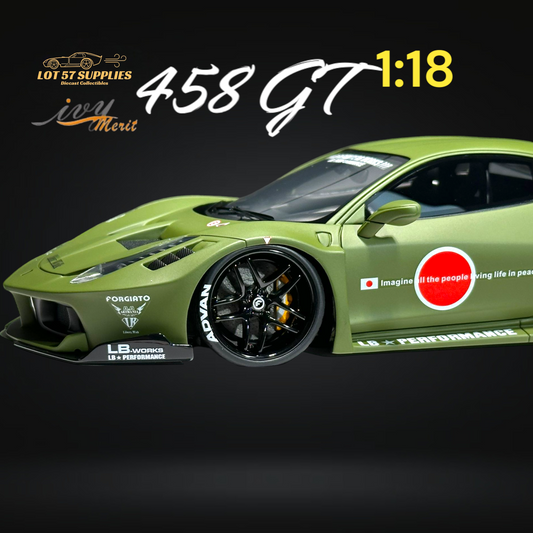 IVY MERIT Ferrari 458 GT LBWK 1:18 Resin