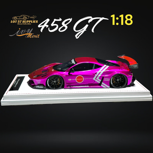 IVY MERIT Ferrari 458 GT Purple LBWK 1:18