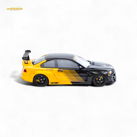 Flame BMW M3 E46 Widebody Pandem Black & Yellow 1:64