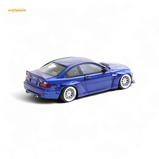 Flame BMW M3 E46 Widebody Pandem Metallic Blue 1:64
