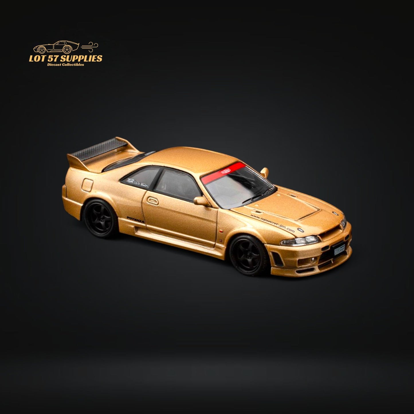 (Pre-Order) Pop Race Nissan Skyline GT-R R33 Top Secret Gold PR640150 1:64