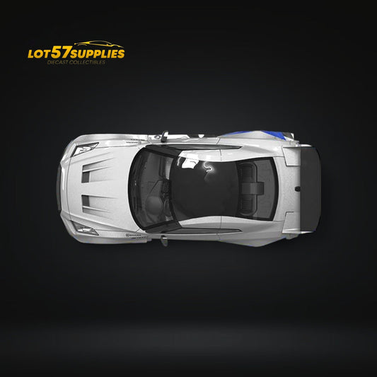TimeMicro Skyline GT-R R35 FNF Silver Blue 1:64