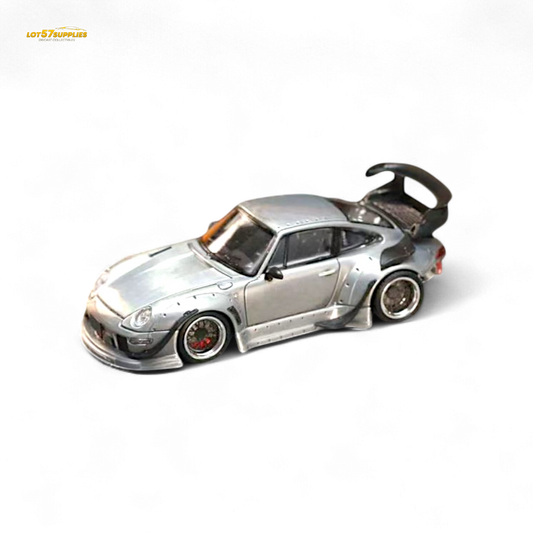 Street Weapon Porsche RWB 993 Raw Varnish Color Low Wing 1:64
