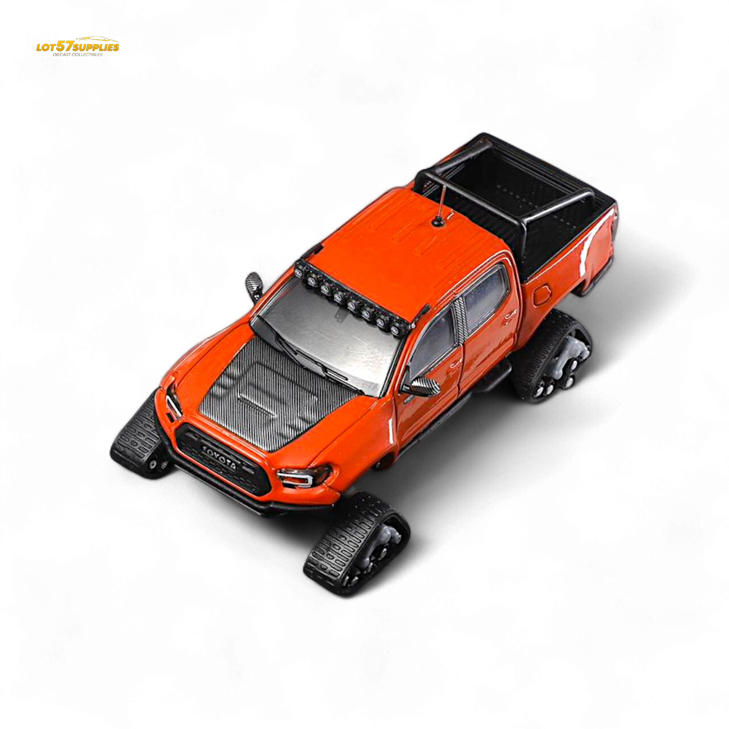 GCD Toyota Tacoma Orange Red 3PMSF Tires 1:64