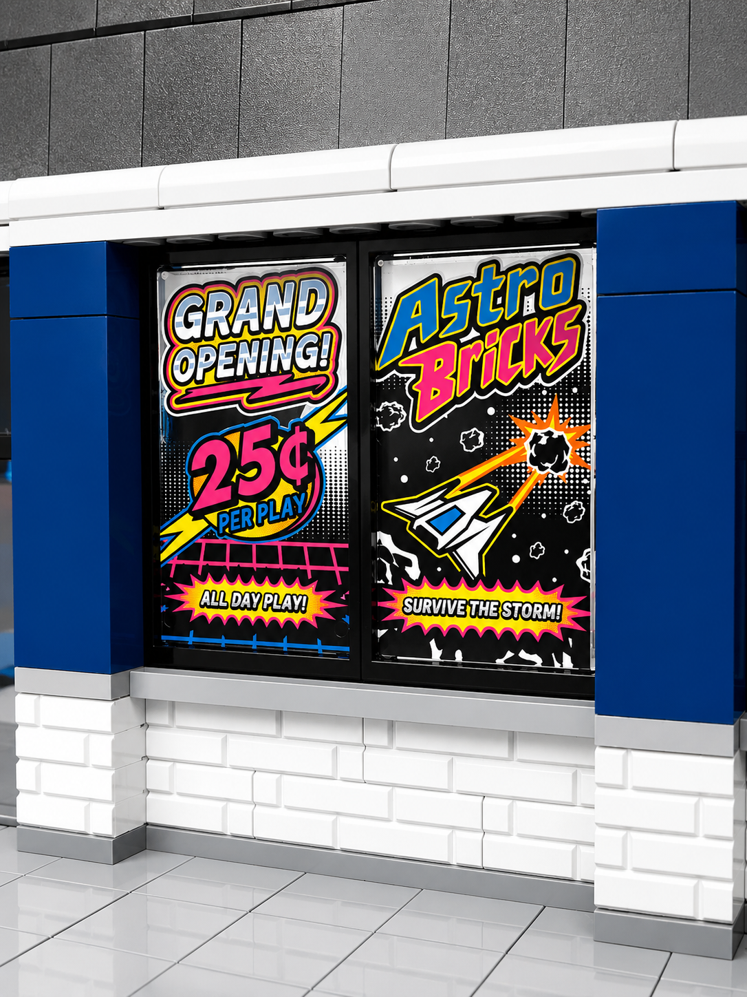 Laser Zone Promo Arcade 4x6 Glass Window