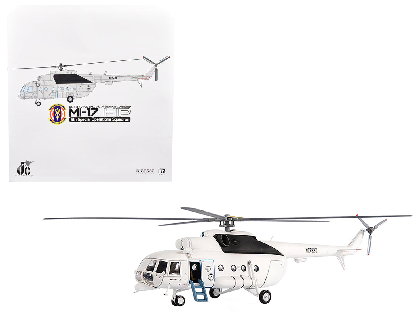 Mil Mi-17 HIP Helicopter "US Air Force Special Operation Command (AFSOC) 6th Special Operations Squadron" (2012) 1/72 Diecast Model by JC Wings free shipping USA