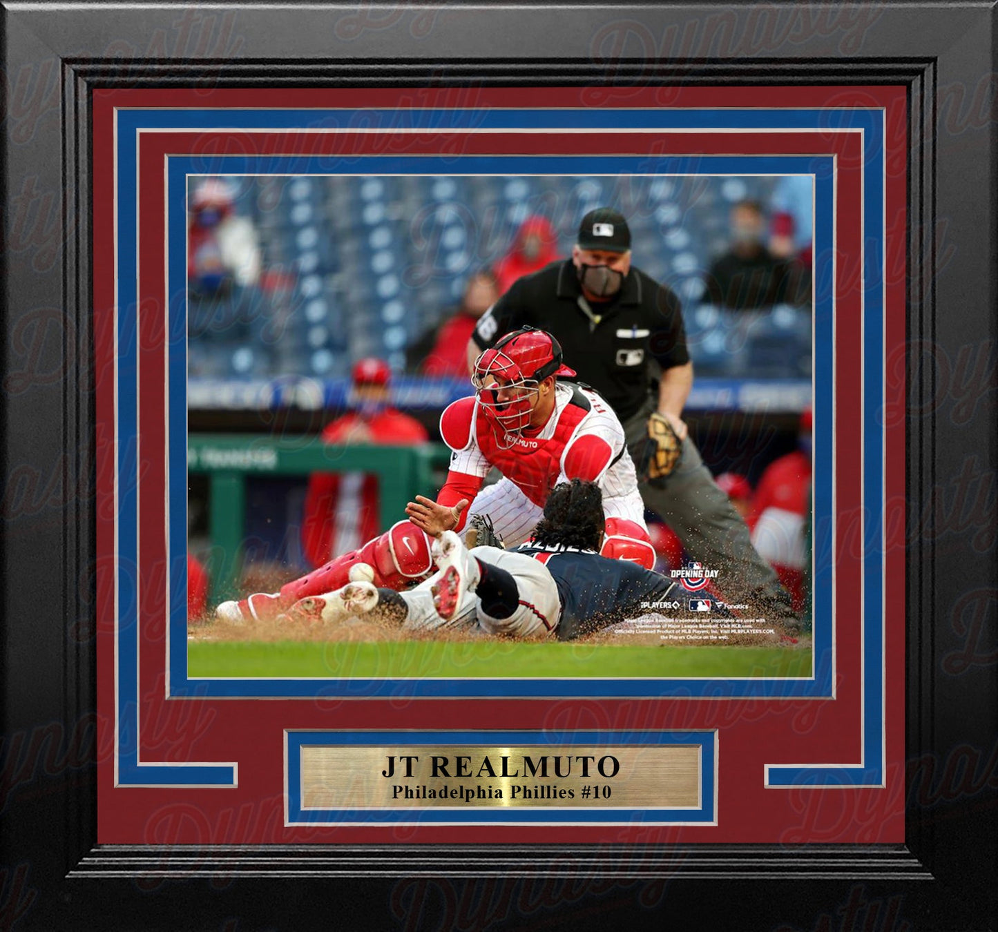 JT Realmuto Play at the Plate Philadelphia Phillies 8" x 10" Framed Baseball Photo