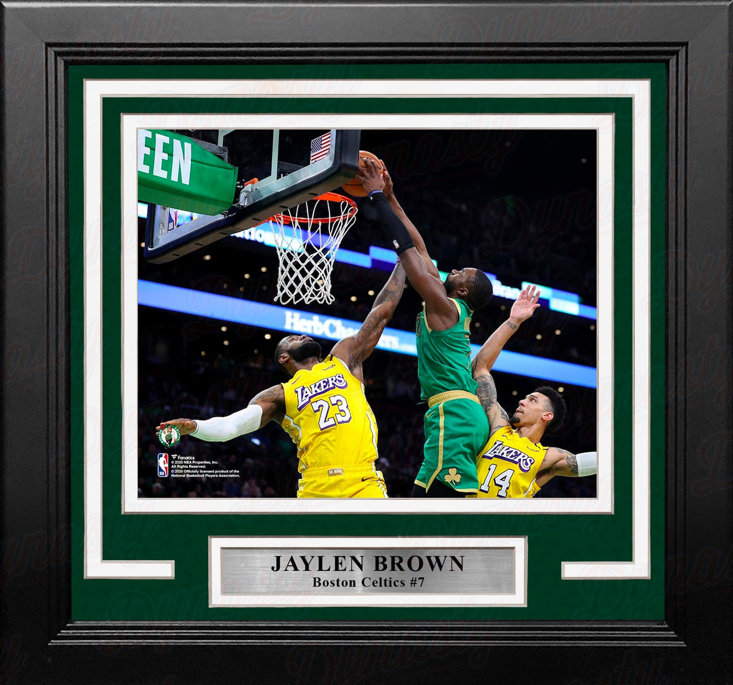Jaylen Brown Dunks Over LeBron Boston Celtics 8" x 10" Framed Basketball Photo