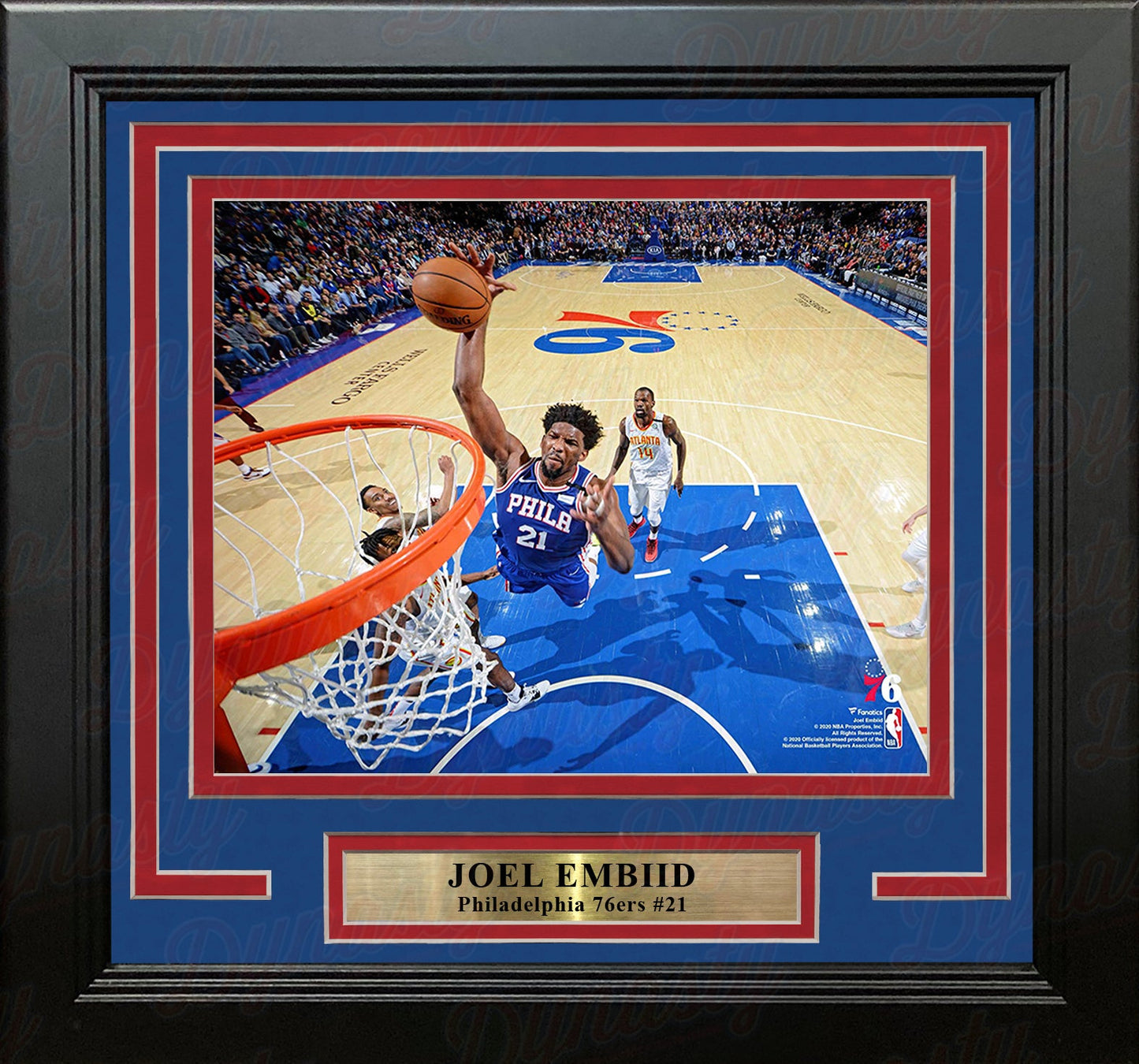 Joel Embiid Rim-Cam Dunk Philadelphia 76ers 8" x 10" Framed Basketball Photo